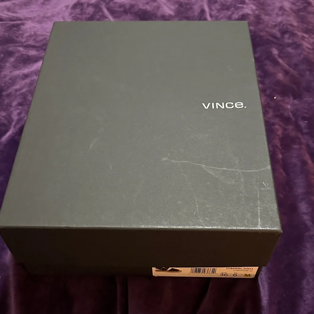 Vince Black Leather Espadrille Slingback Sandals - Picture 4 of 4